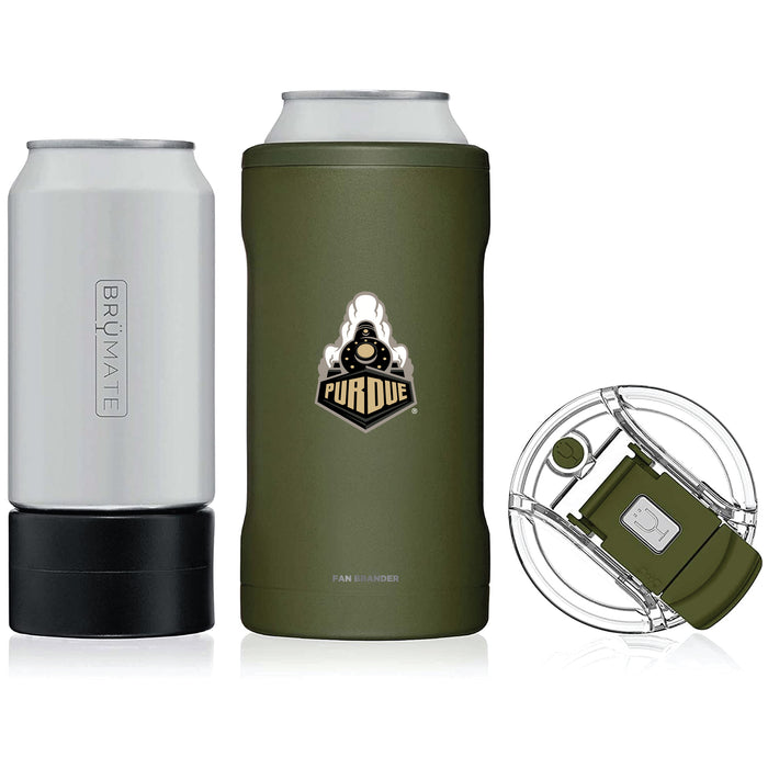 BruMate Hopsulator Trio 3-in-1 Insulated Can Cooler with Purdue Boilermakers Secondary Logo