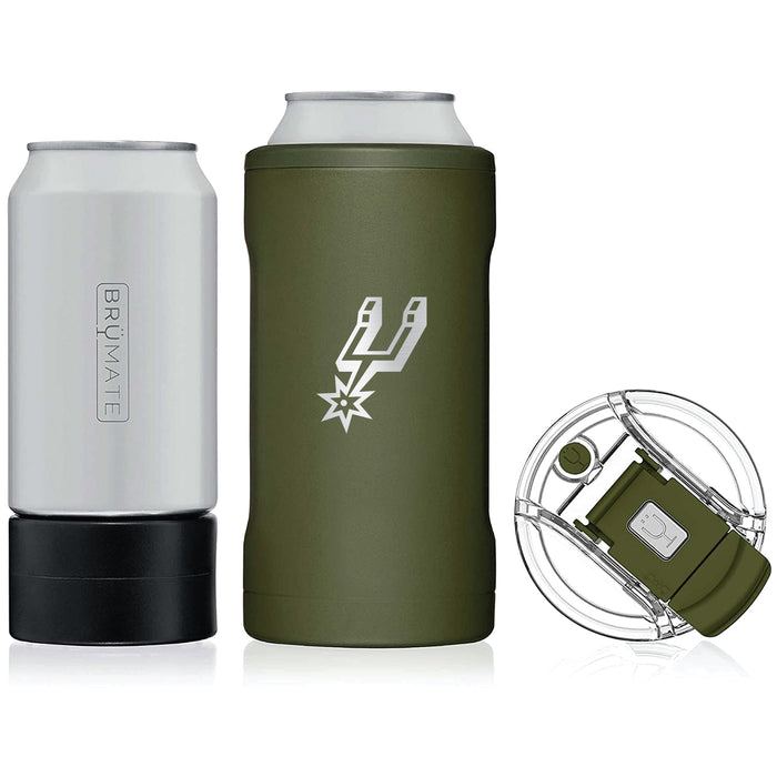 BruMate Hopsulator Trio 3-in-1 Insulated Can Cooler with San Antonio Spurs Etched Primary Logo