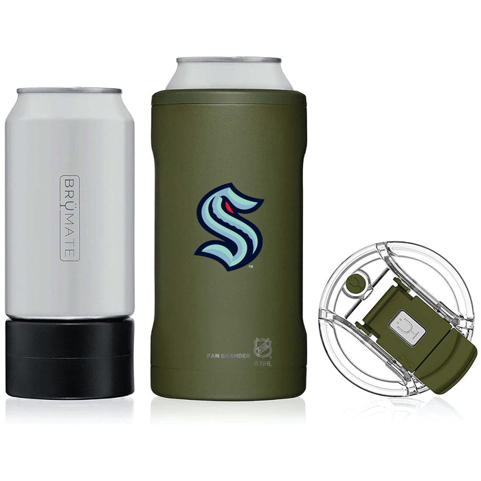 BruMate Hopsulator Trio 3-in-1 Insulated Can Cooler with Seattle Kraken Primary Logo