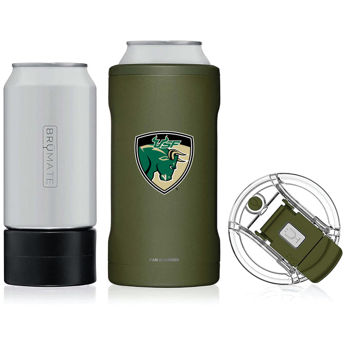 BruMate Hopsulator Trio 3-in-1 Insulated Can Cooler with South Florida Bulls Secondary Logo