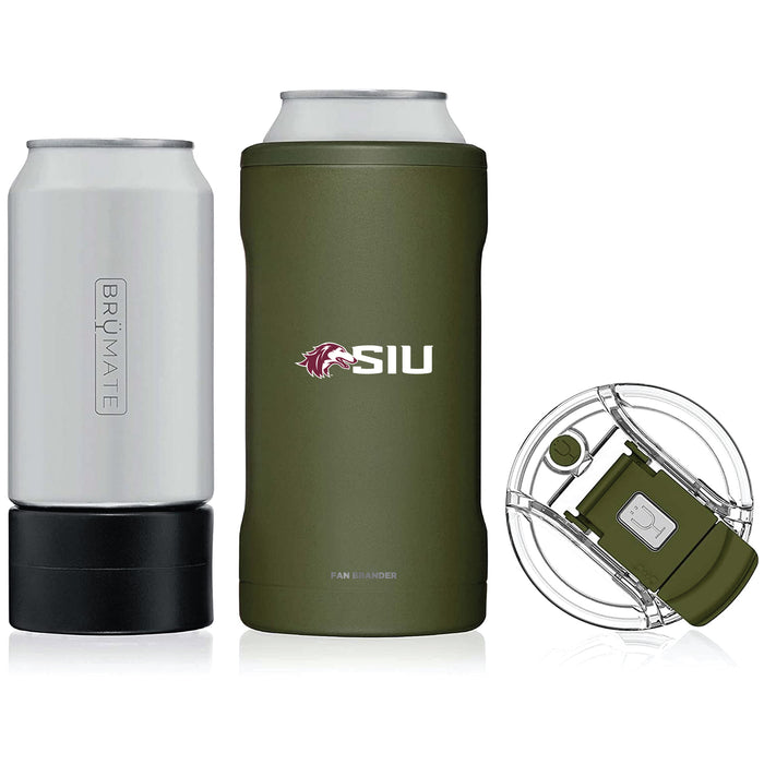 BruMate Hopsulator Trio 3-in-1 Insulated Can Cooler with Southern Illinois Salukis Secondary Logo