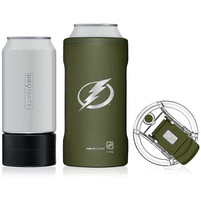 BruMate Hopsulator Trio 3-in-1 Insulated Can Cooler with Tampa Bay Lightning Primary Etched Logo