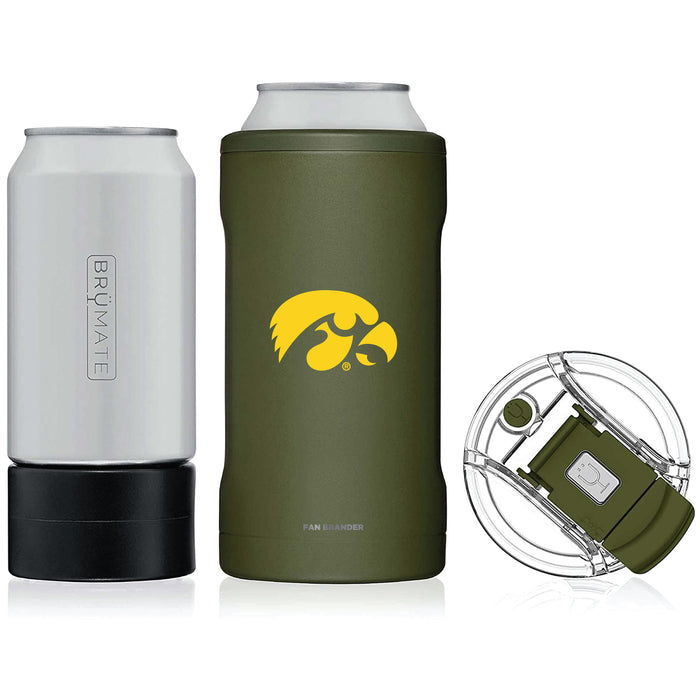 BruMate Hopsulator Trio 3-in-1 Insulated Can Cooler with Iowa Hawkeyes Primary Logo