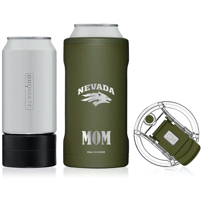 BruMate Hopsulator Trio 3-in-1 Insulated Can Cooler with Nevada Wolf Pack Primary Logo