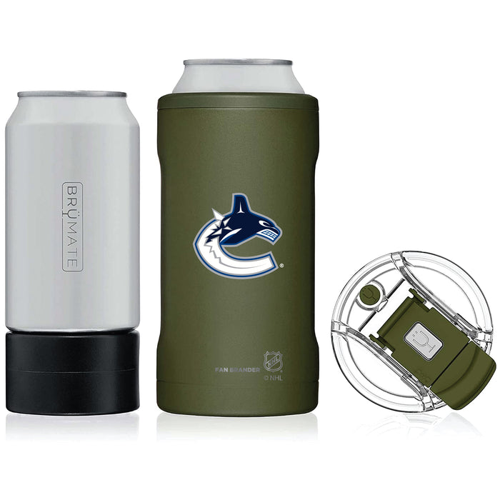 BruMate Hopsulator Trio 3-in-1 Insulated Can Cooler with Vancouver Canucks Primary Logo