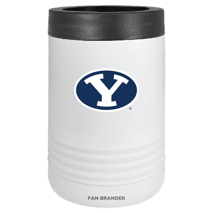 Fan Brander 12oz/16oz Can Cooler with Brigham Young Cougars Primary Logo