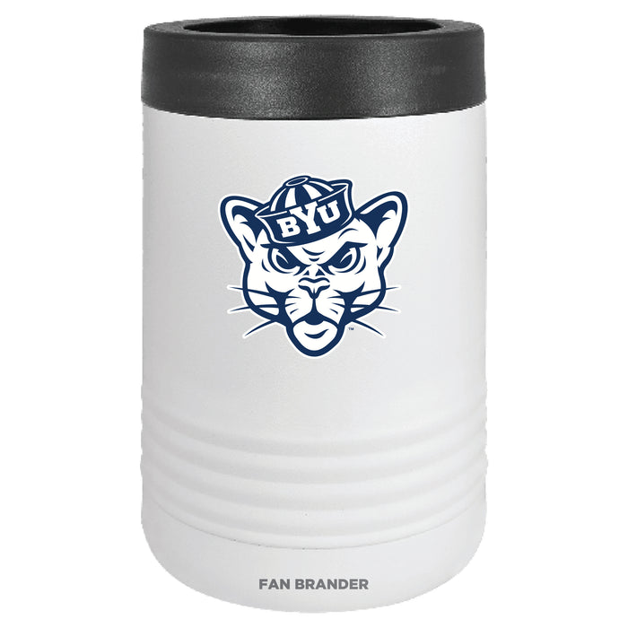 Fan Brander 12oz/16oz Can Cooler with Brigham Young Cougars Secondary Logo