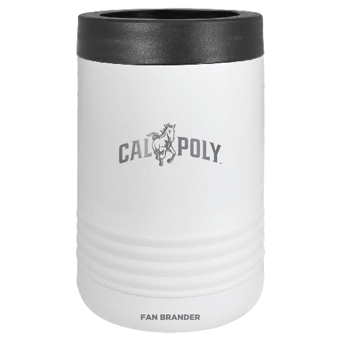 Fan Brander 12oz/16oz Can Cooler with Cal Poly Mustangs Etched Primary Logo