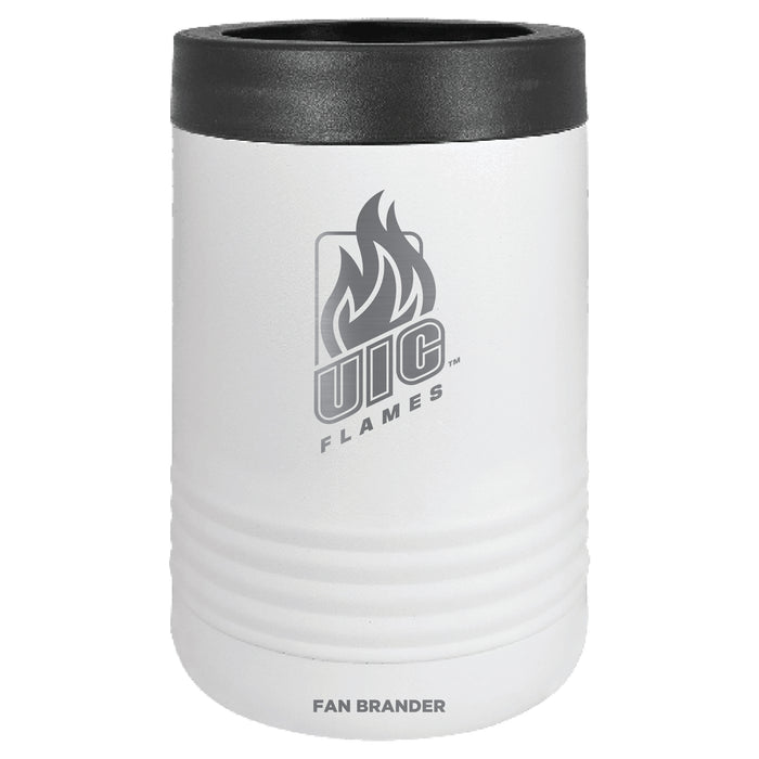 Fan Brander 12oz/16oz Can Cooler with Illinois @ Chicago Flames Etched Primary Logo