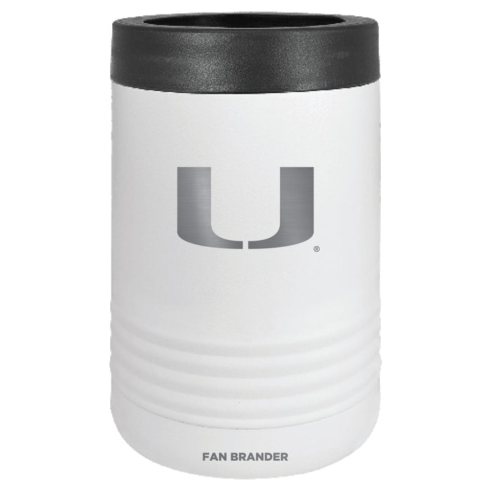 Fan Brander 12oz/16oz Can Cooler with Miami Hurricanes Etched Primary Logo