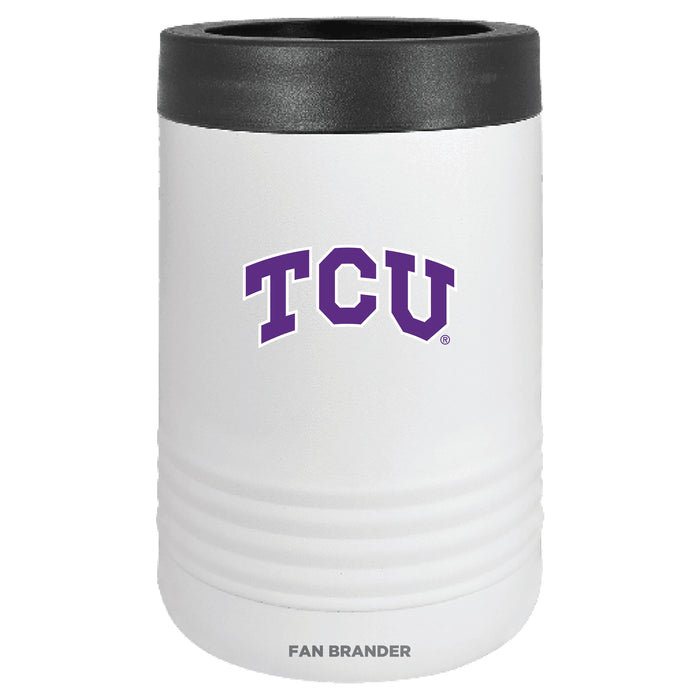 Fan Brander 12oz/16oz Can Cooler with Texas Christian University Horned Frogs Primary Logo