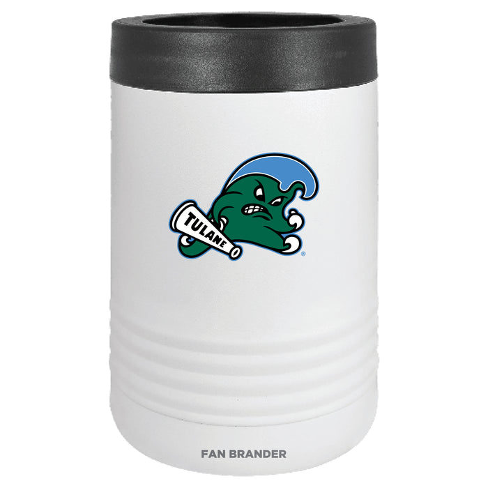 Fan Brander 12oz/16oz Can Cooler with Tulane Green Wave Primary Logo