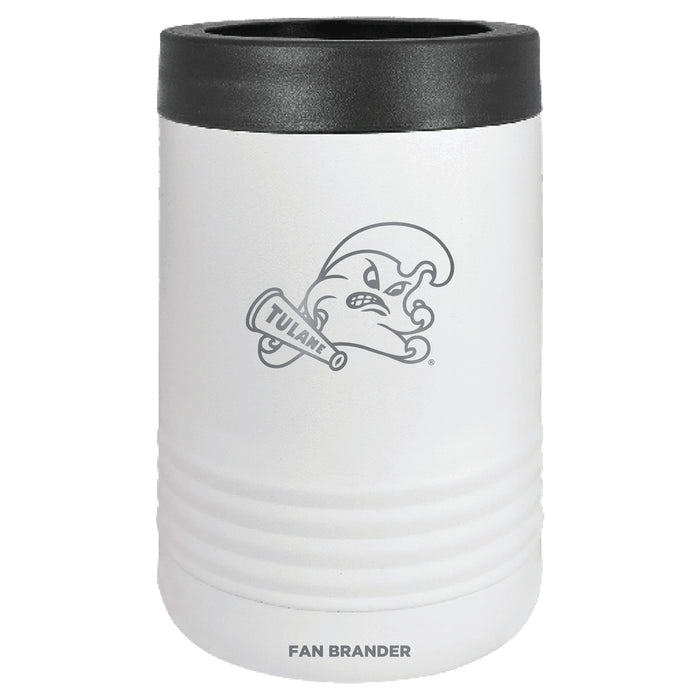 Fan Brander 12oz/16oz Can Cooler with Tulane Green Wave Etched Primary Logo