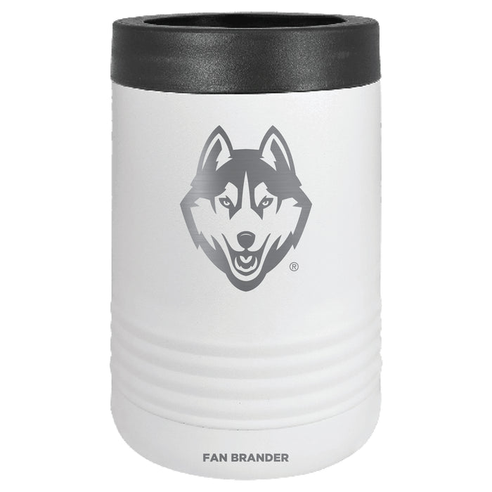 Fan Brander 12oz/16oz Can Cooler with Uconn Huskies Etched Primary Logo