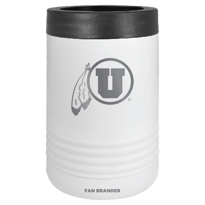 Fan Brander 12oz/16oz Can Cooler with Utah Utes Etched Primary Logo