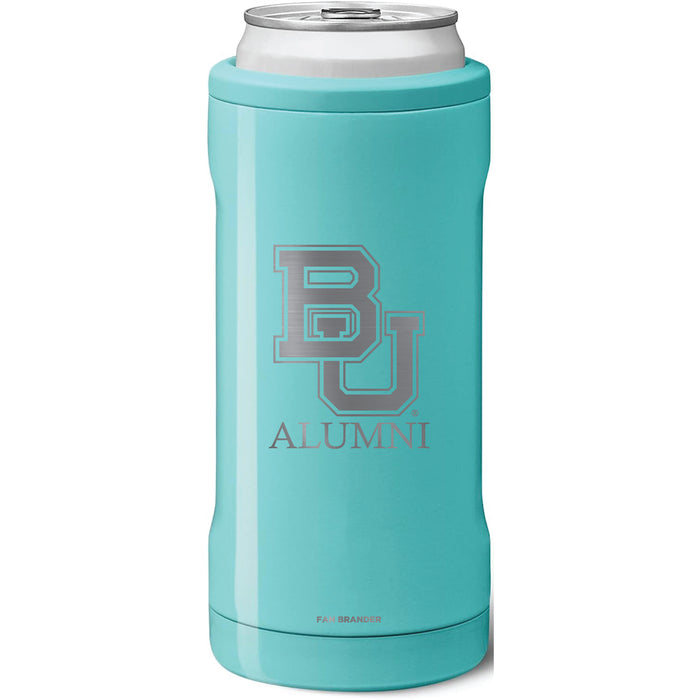 BruMate Slim Insulated Can Cooler with Baylor Bears Alumni Primary Logo