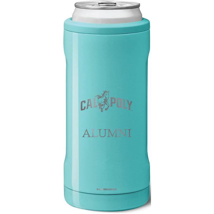 BruMate Slim Insulated Can Cooler with Cal Poly Mustangs Alumni Primary Logo