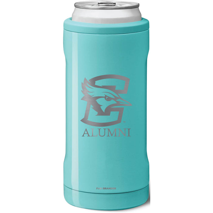 BruMate Slim Insulated Can Cooler with Creighton University Bluejays Alumni Primary Logo