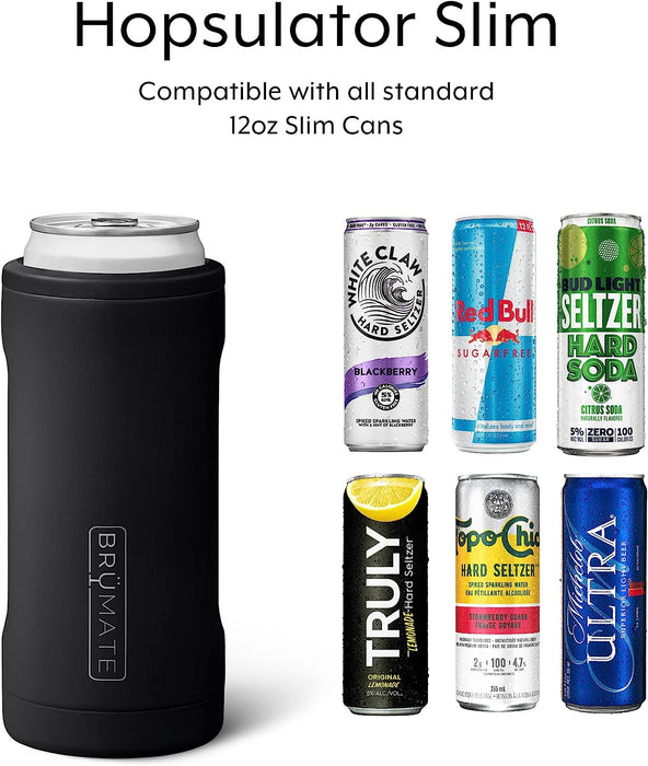 BruMate Slim Insulated Can Cooler with NYU Mom Primary Logo