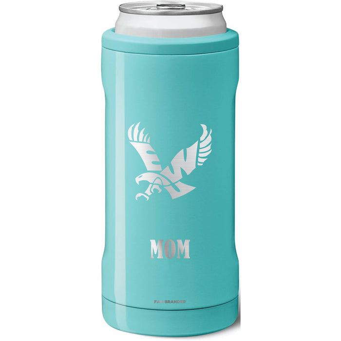 BruMate Slim Insulated Can Cooler with Eastern Washington Eagles Mom Primary Logo