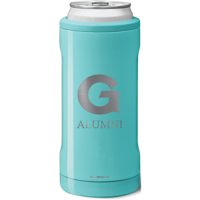 BruMate Slim Insulated Can Cooler with Georgetown Hoyas Alumni Primary Logo
