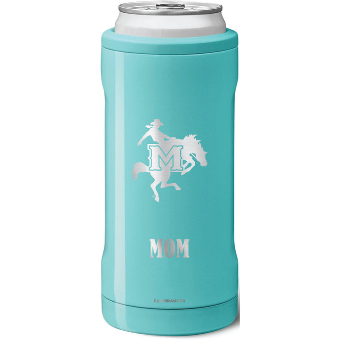 BruMate Slim Insulated Can Cooler with McNeese State Cowboys Mom Primary Logo