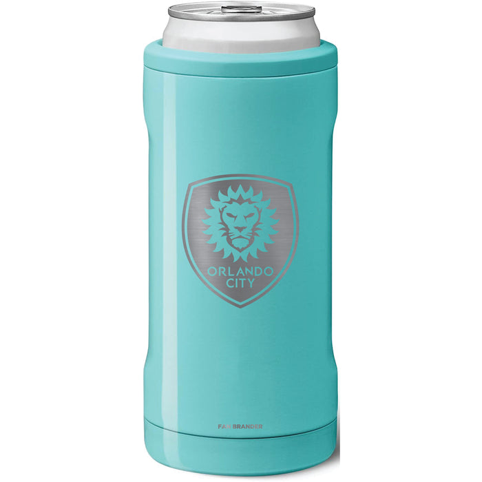 BruMate Slim Insulated Can Cooler with Orlando City SC Primary Logo