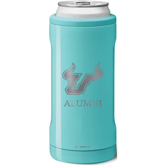 BruMate Slim Insulated Can Cooler with South Florida Bulls Alumni Primary Logo