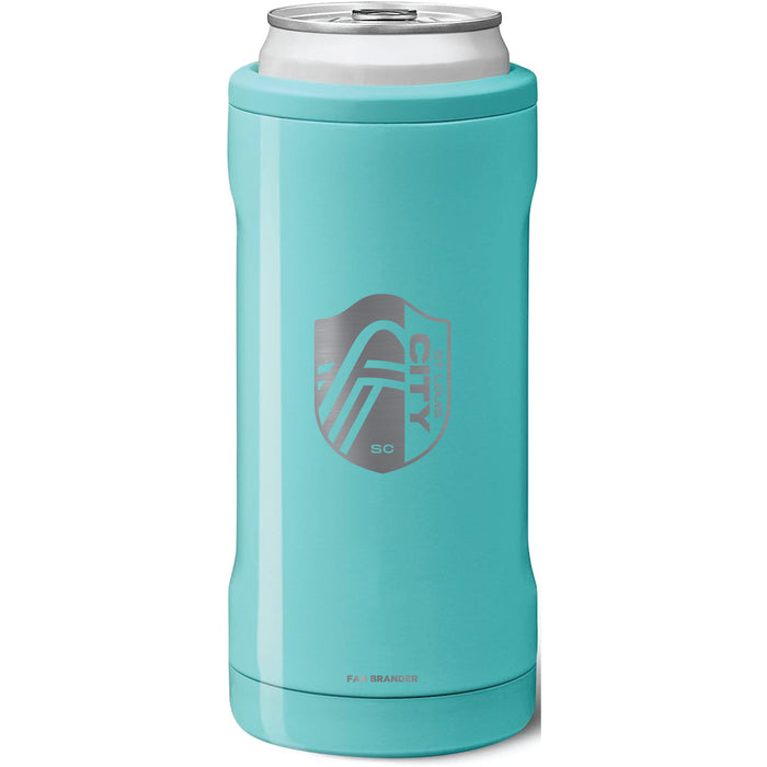 BruMate Slim Insulated Can Cooler with St. Louis City SC Primary Logo