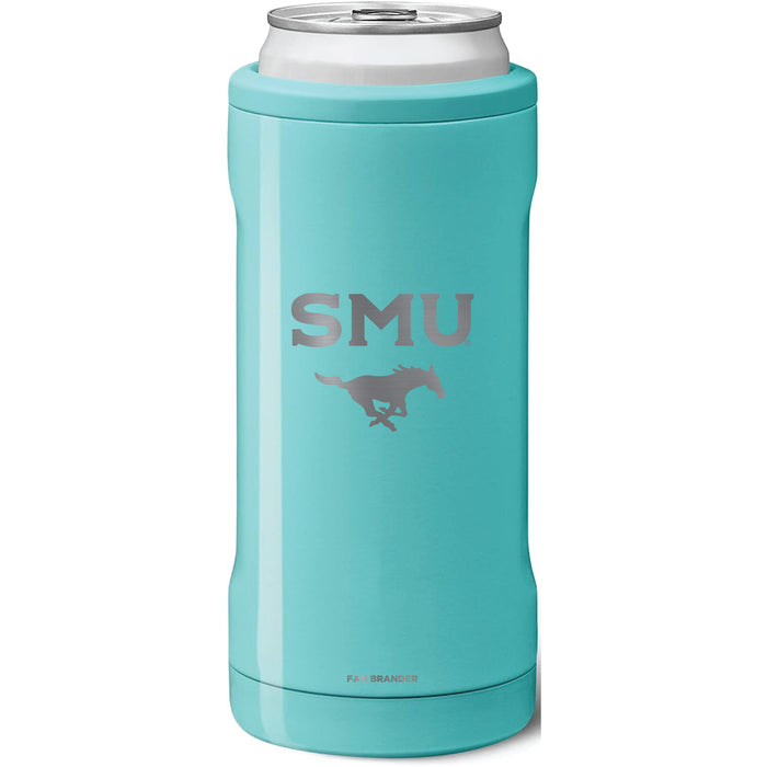 BruMate Slim Insulated Can Cooler with SMU Mustangs Primary Logo