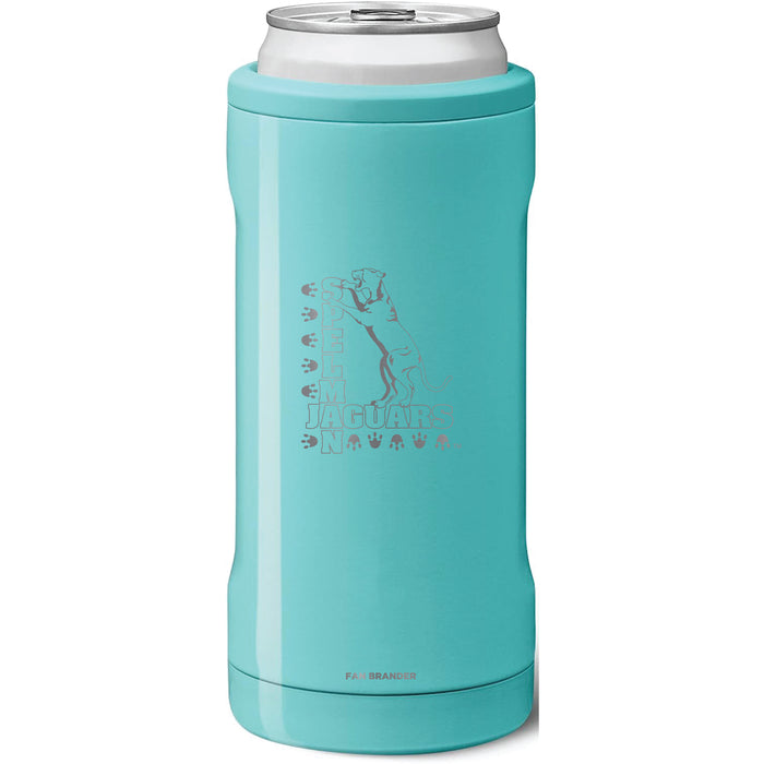 BruMate Slim Insulated Can Cooler with Spelman College Jaguars Primary Logo