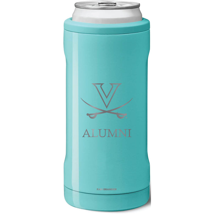 BruMate Slim Insulated Can Cooler with Virginia Cavaliers Alumni Primary Logo