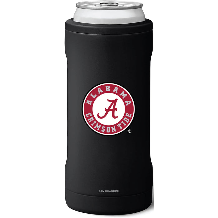 BruMate Slim Insulated Can Cooler with Alabama Crimson Tide Primary Logo