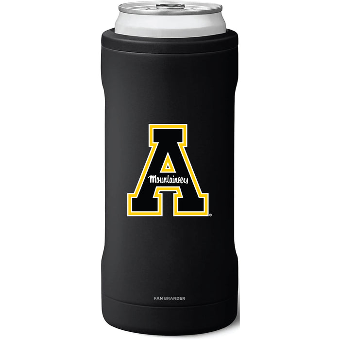 BruMate Slim Insulated Can Cooler with Appalachian State Mountaineers Primary Logo