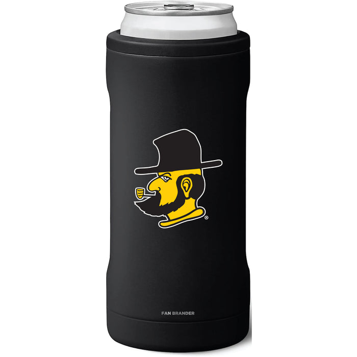 BruMate Slim Insulated Can Cooler with Appalachian State Mountaineers Secondary Logo