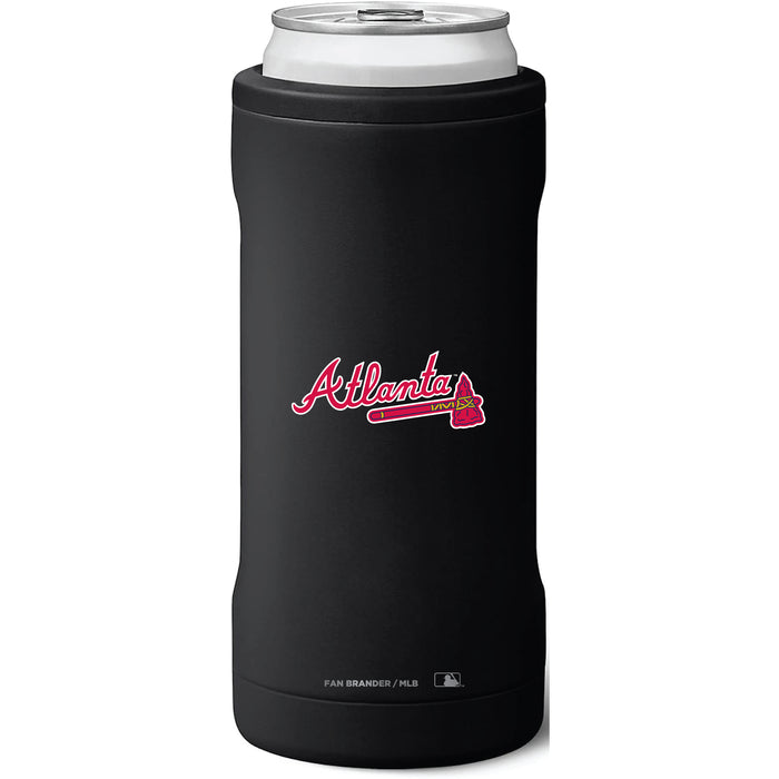 BruMate Slim Insulated Can Cooler with Atlanta Braves Wordmark Logo