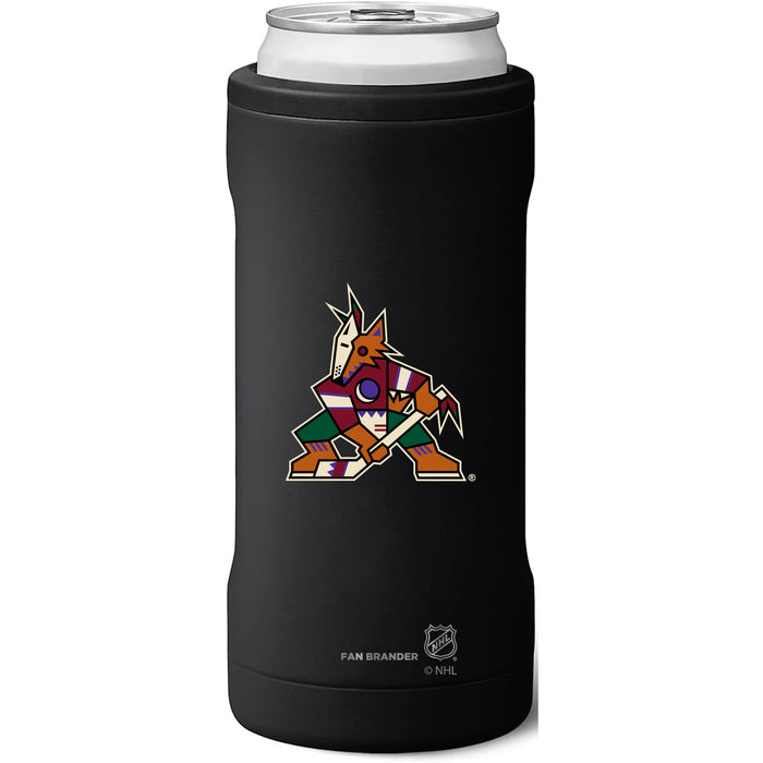 BruMate Slim Insulated Can Cooler with Arizona Coyotes Primary Logo