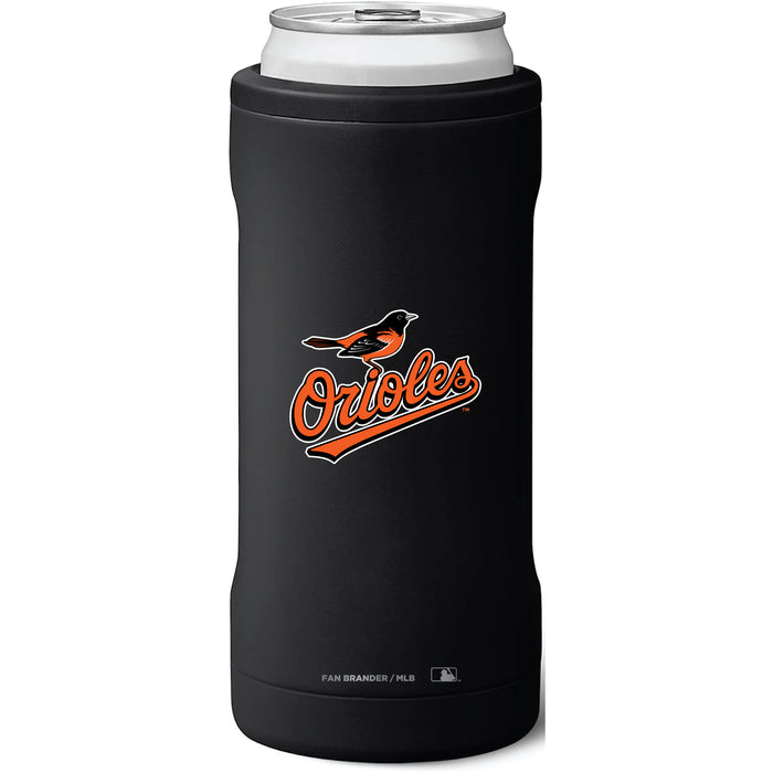 BruMate Slim Insulated Can Cooler with Baltimore Orioles Secondary Logo