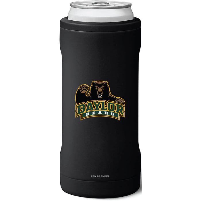 BruMate Slim Insulated Can Cooler with Baylor Bears Secondary Logo