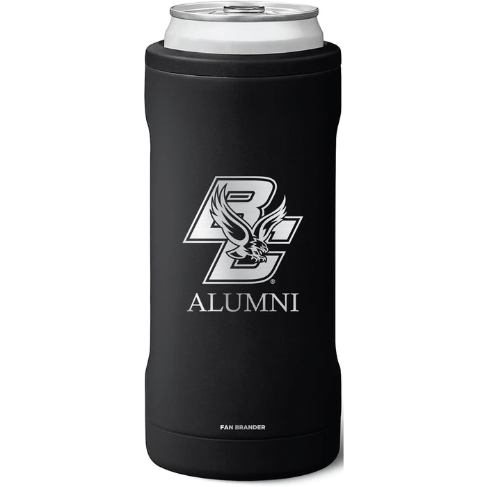 BruMate Slim Insulated Can Cooler with Boston College Eagles Alumni Primary Logo