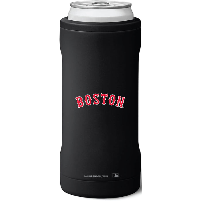 BruMate Slim Insulated Can Cooler with Boston Red Sox Wordmark Logo