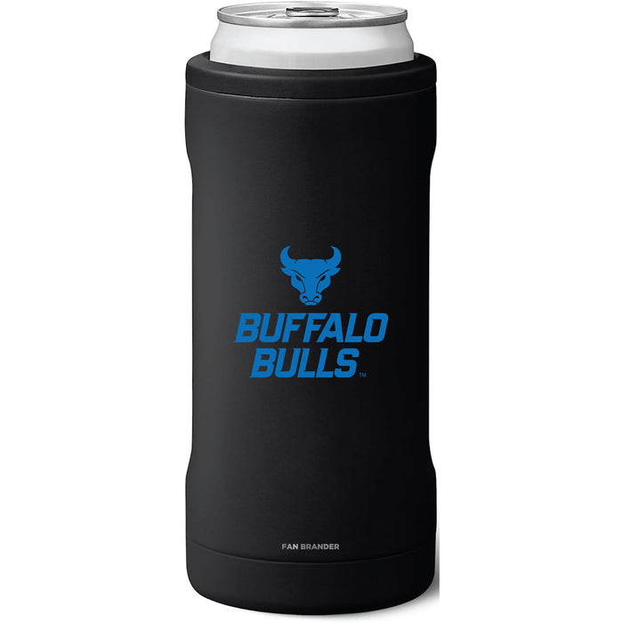 BruMate Slim Insulated Can Cooler with Buffalo Bulls Secondary Logo