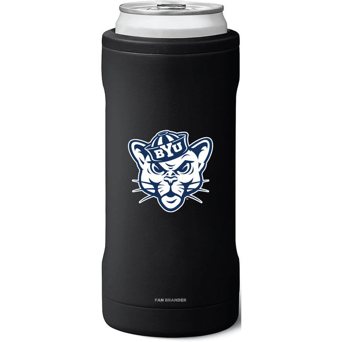 BruMate Slim Insulated Can Cooler with Brigham Young Cougars Secondary Logo