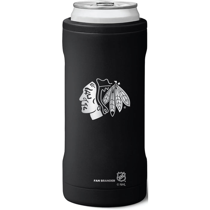 BruMate Slim Insulated Can Cooler with Chicago Blackhawks Primary Logo