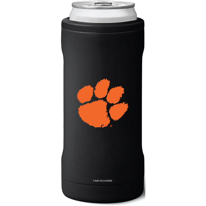 BruMate Slim Insulated Can Cooler with Clemson Tigers Primary Logo
