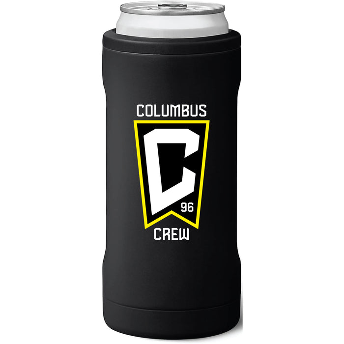 BruMate Slim Insulated Can Cooler with Columbus Crew SC Primary Logo