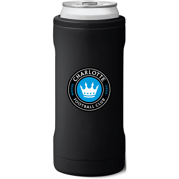 BruMate Slim Insulated Can Cooler with Charlotte FC Primary Logo