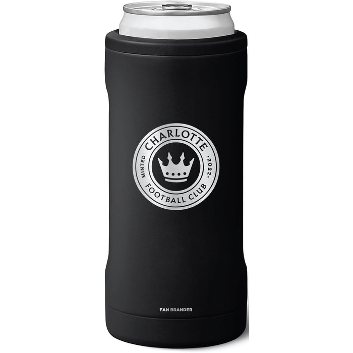 BruMate Slim Insulated Can Cooler with Charlotte FC Primary Logo