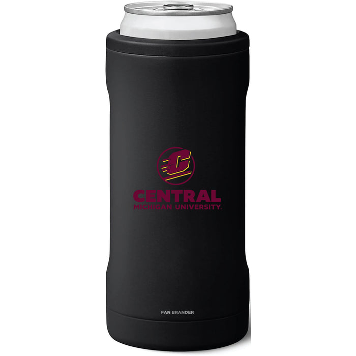 BruMate Slim Insulated Can Cooler with Central Michigan Chippewas Secondary Logo