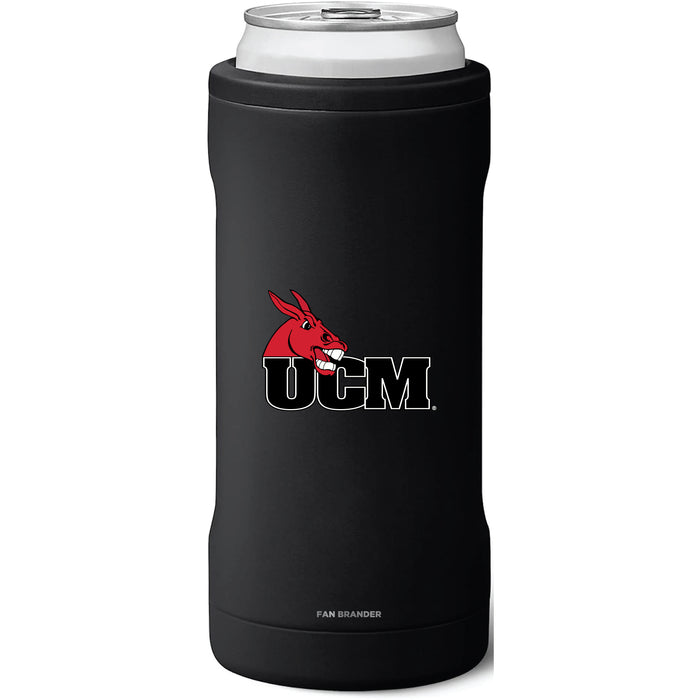 BruMate Slim Insulated Can Cooler with Central Missouri Mules Primary Logo